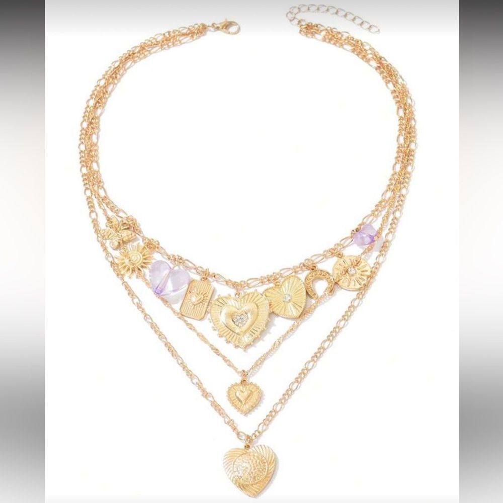 Heart Necklace Set #2132 - Picture 2 of 8